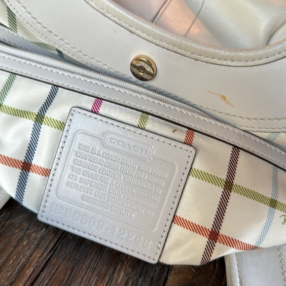 Vintage Coach Ergo chalk white kiss-lock hobo GVC #12248 - Picture 15 of 15